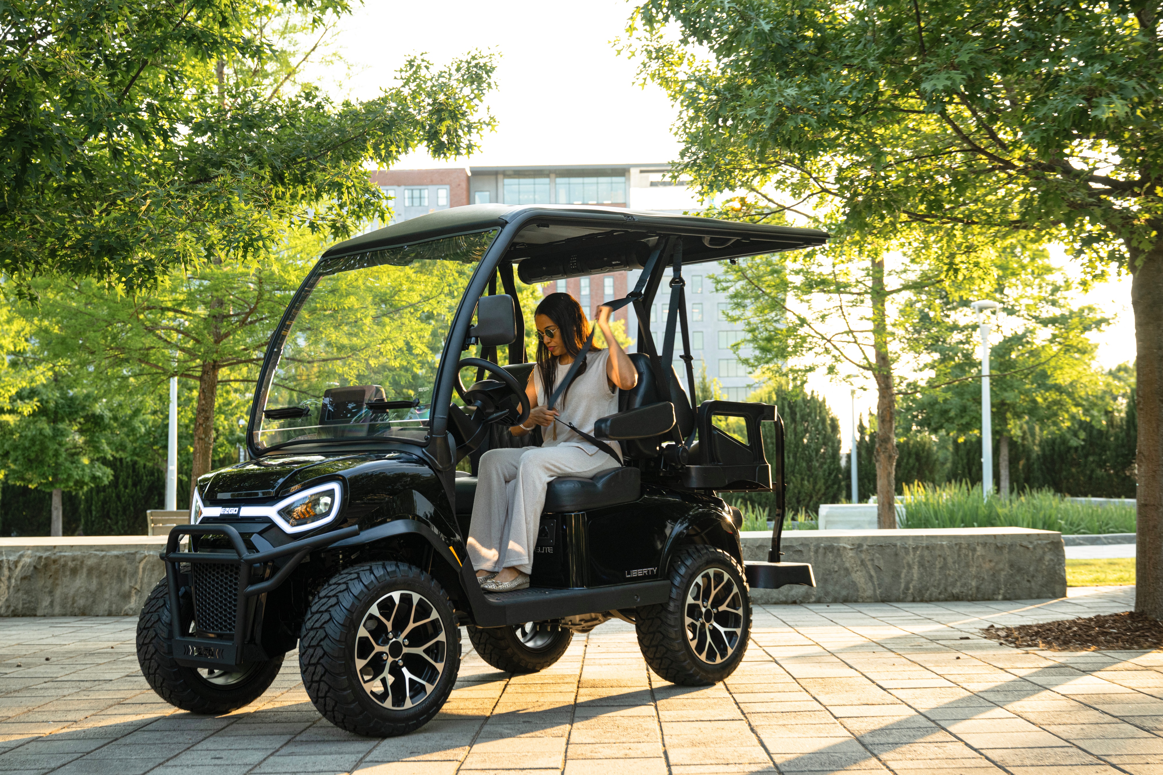 Golf car on the beach